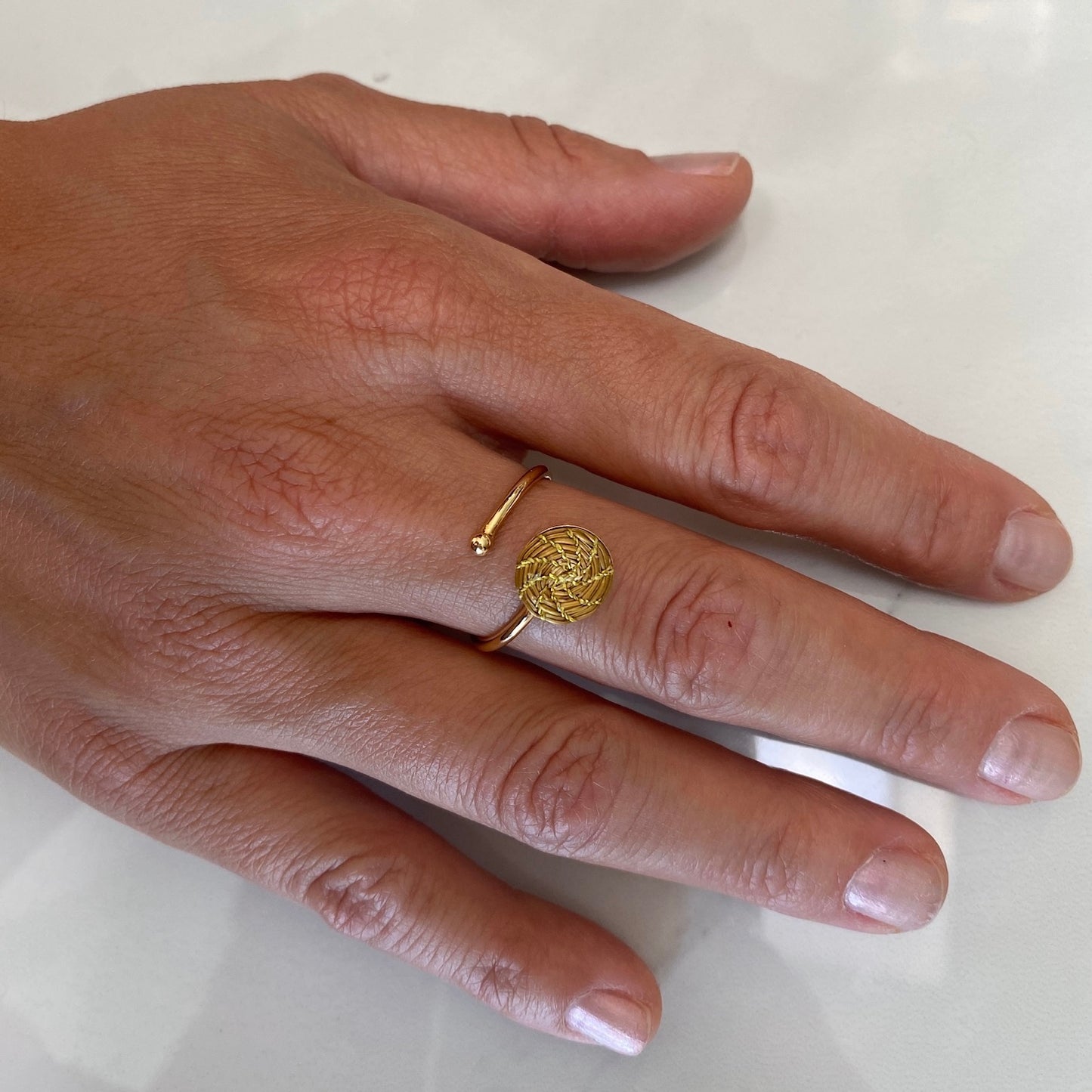 Astra Golden Grass Adjustable Ring