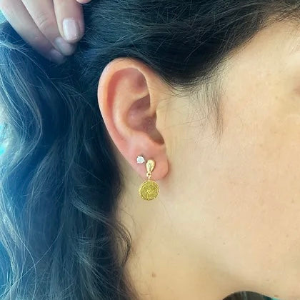 Cleo Golden Grass Earrings