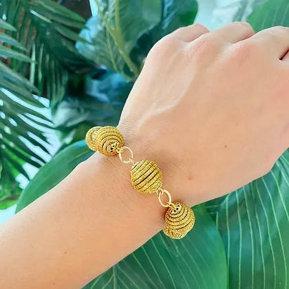 Amara Golden Grass Bracelet