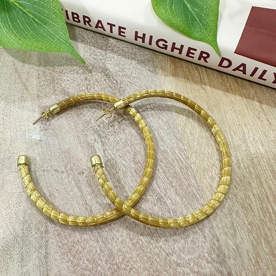 Stellar Golden Grass Hoops