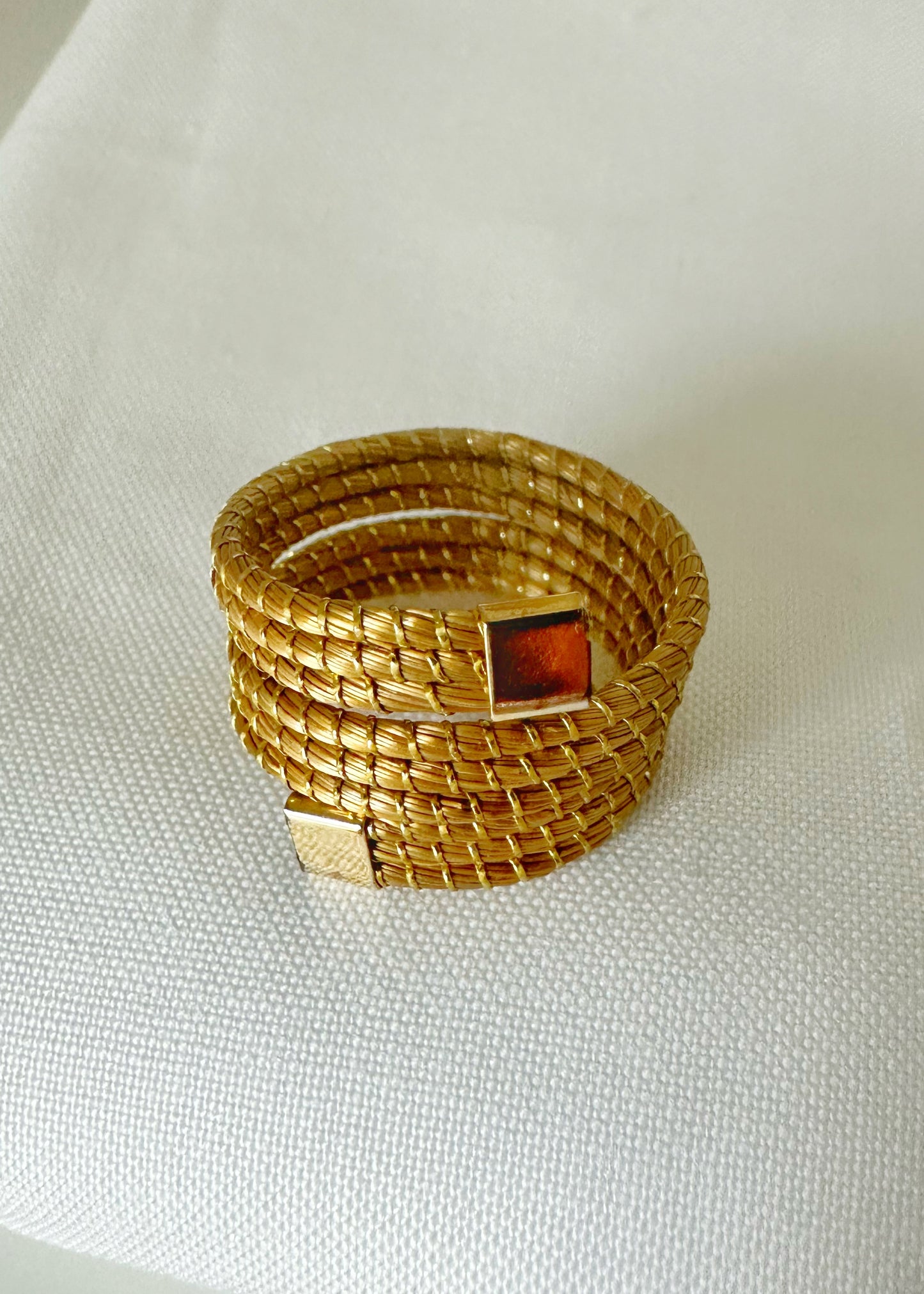 Aura Golden Grass Adjustable Ring