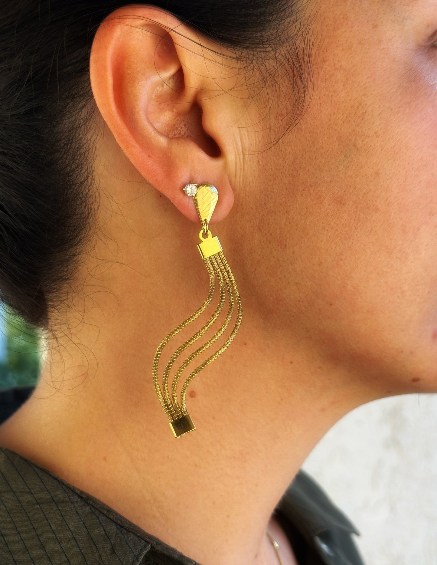 Zig Golden Grass Earrings