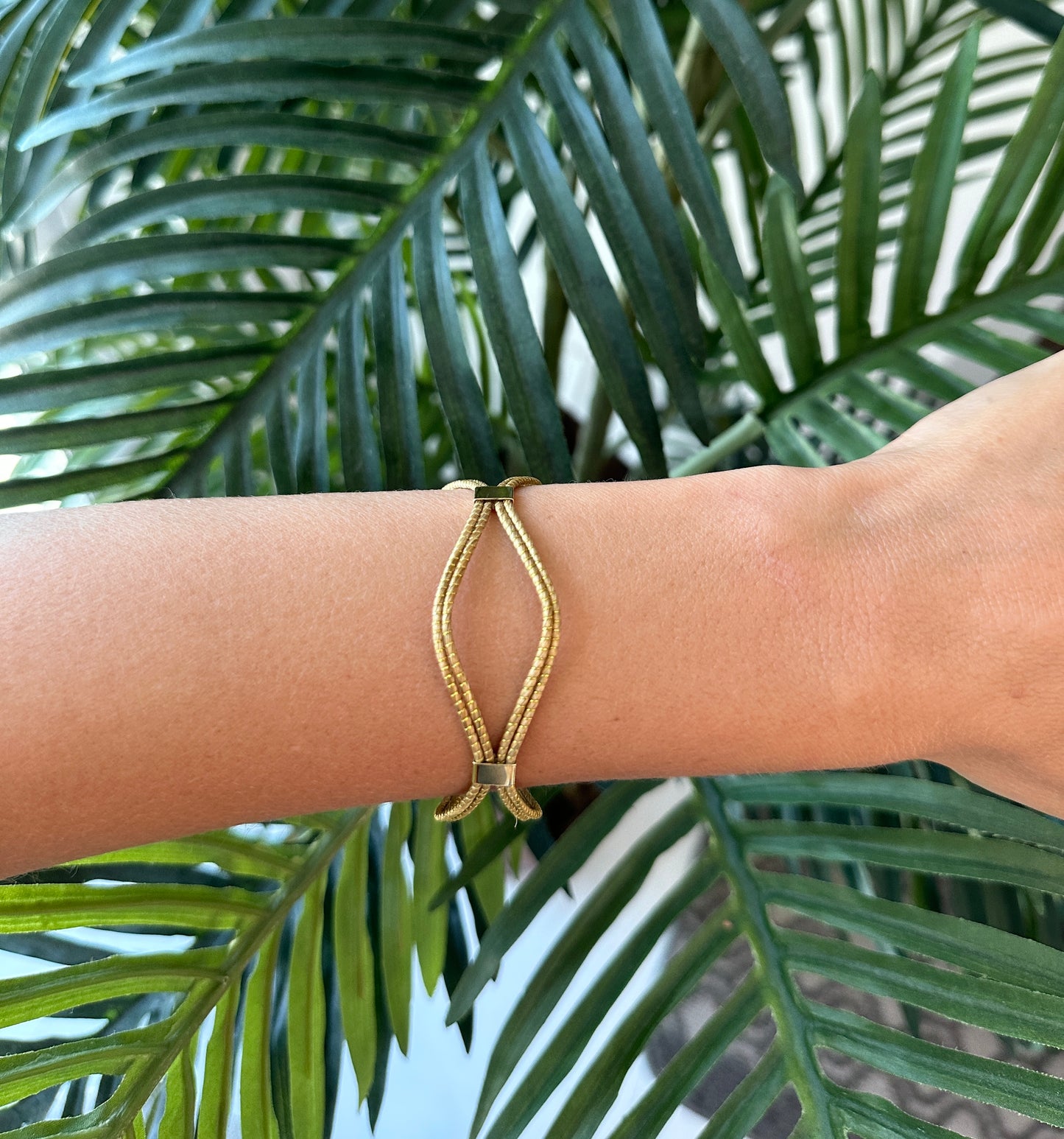 Duo Golden Grass Bangle
