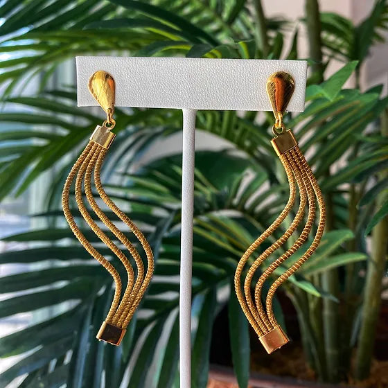 Zig Golden Grass Earrings