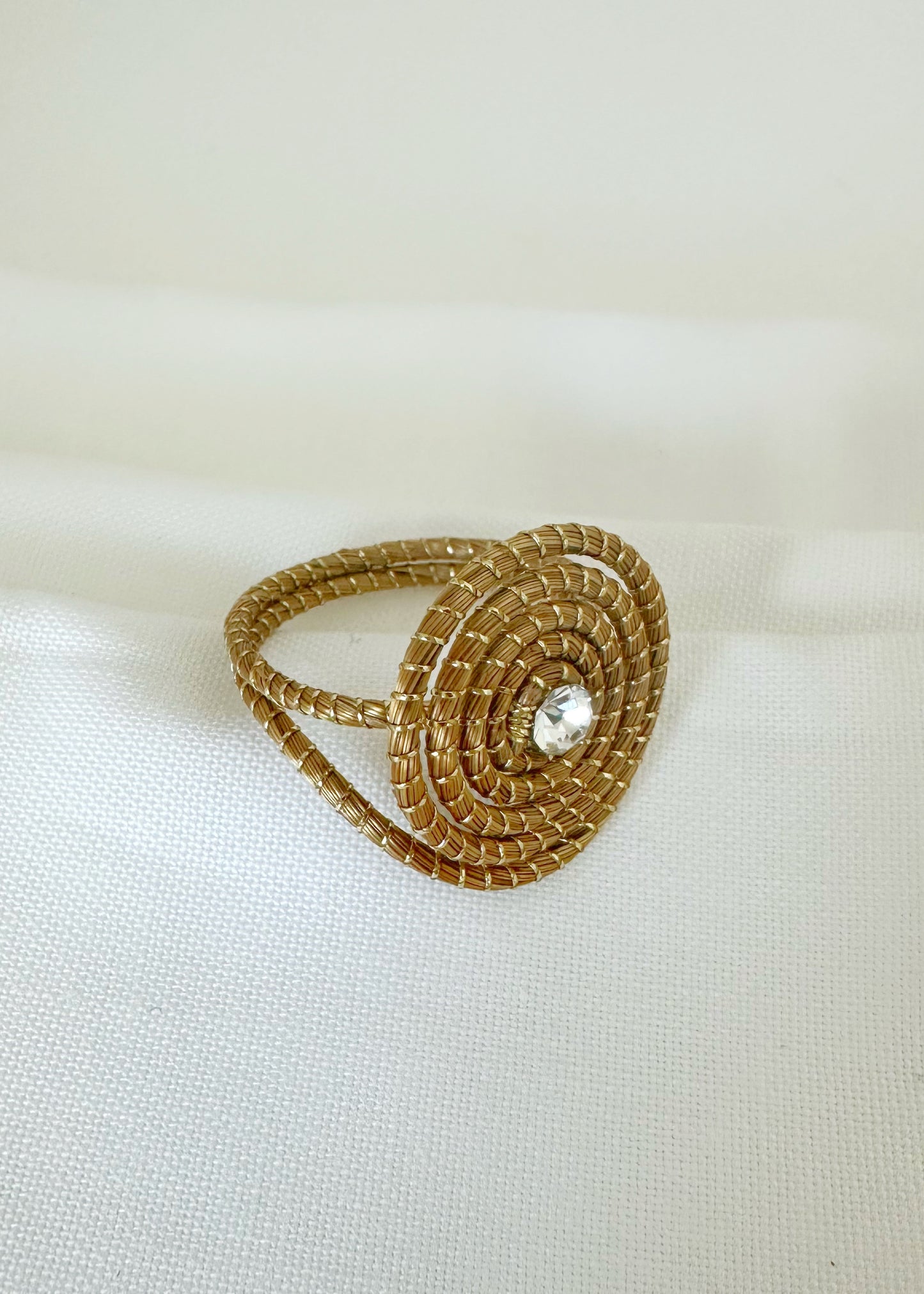 Swirl Golden Grass Ring