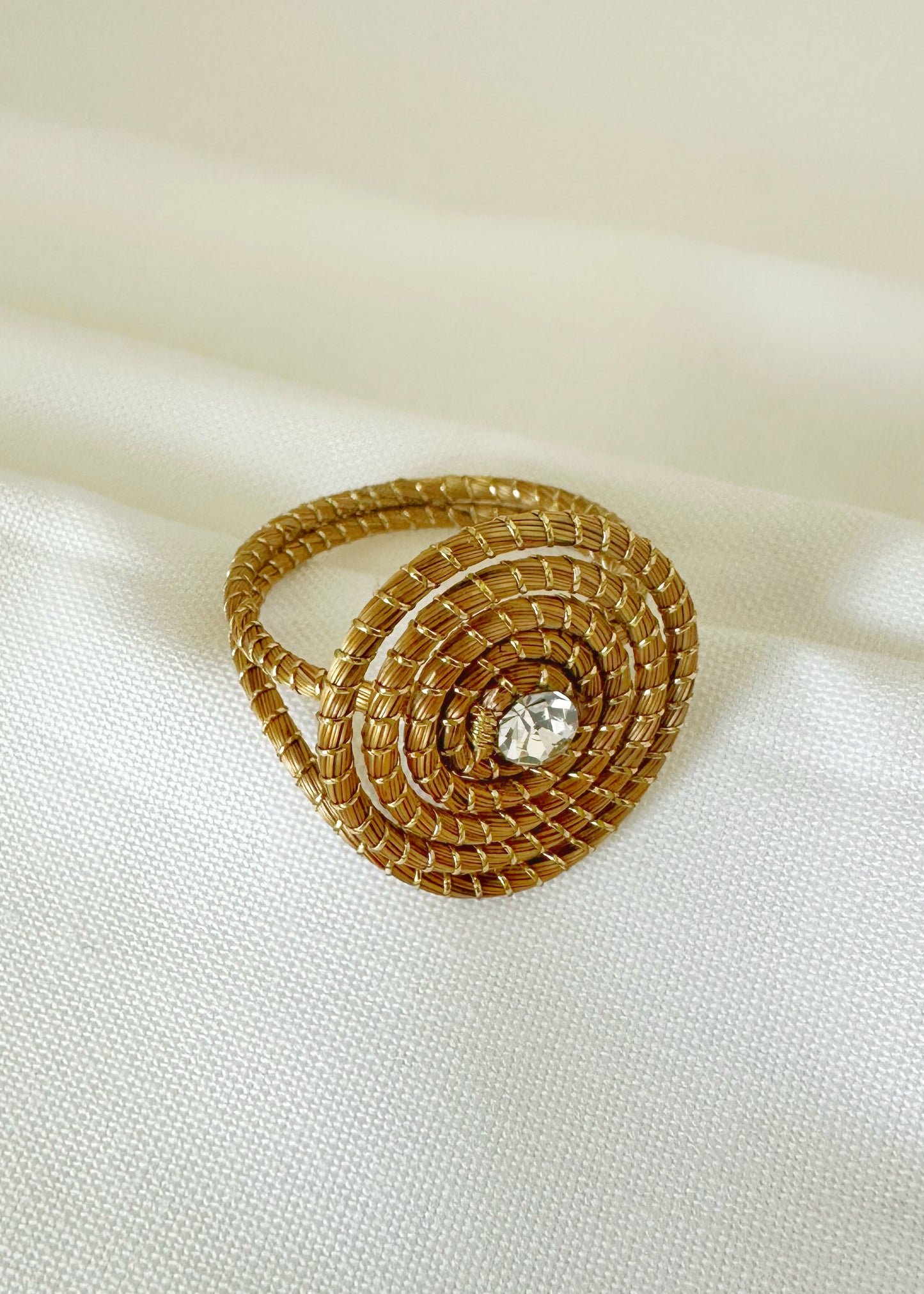Swirl Golden Grass Ring