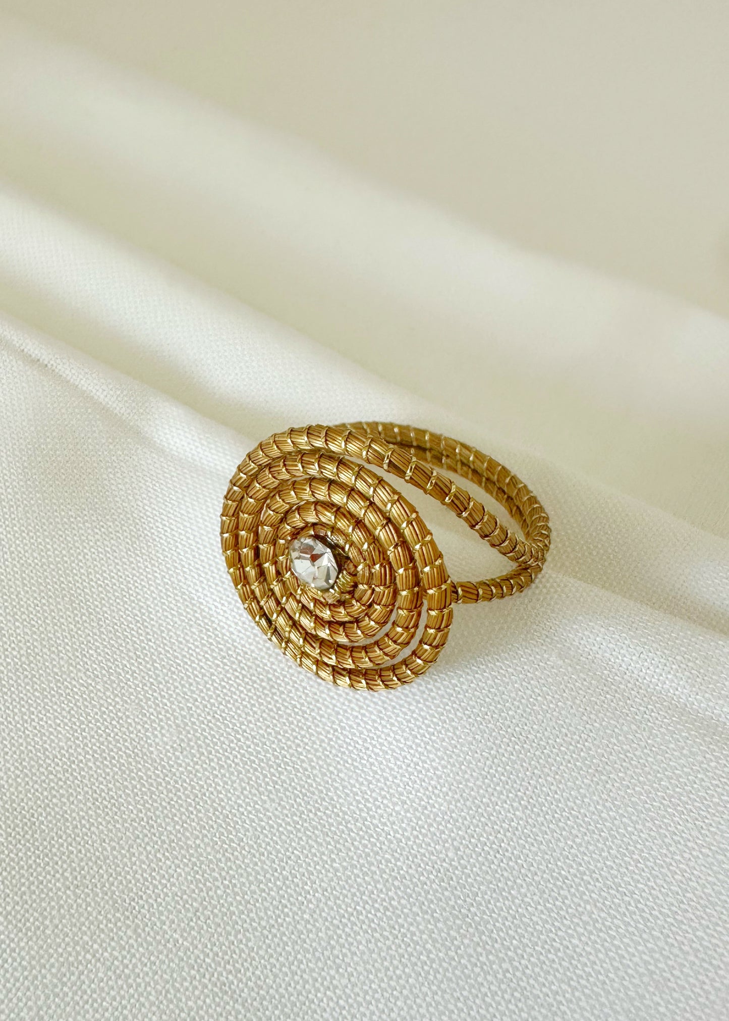Swirl Golden Grass Ring
