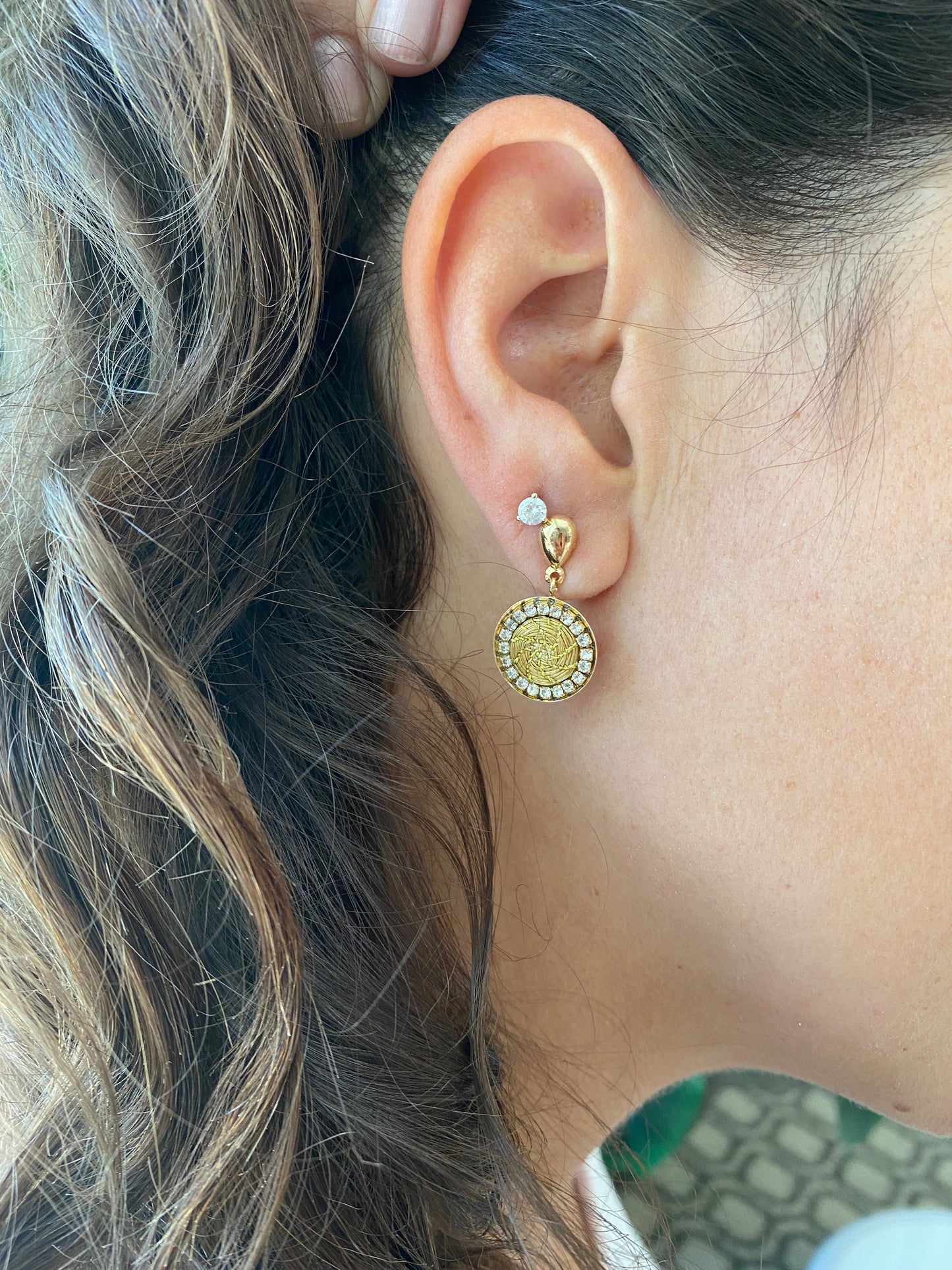 Auria Golden Grass Earrings