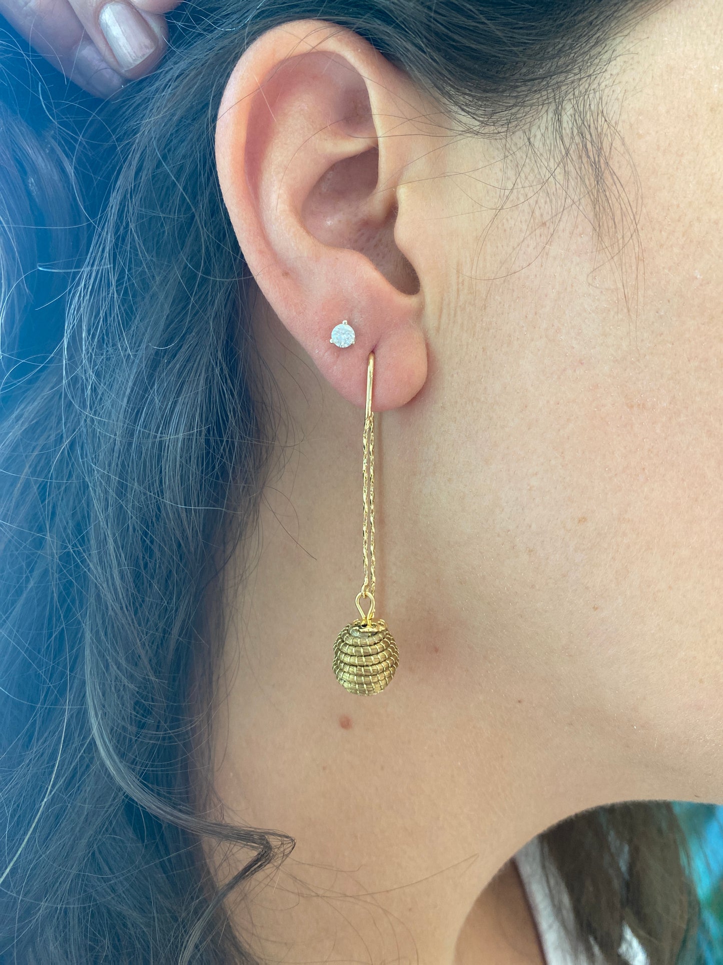 Flare Golden Grass Earrings