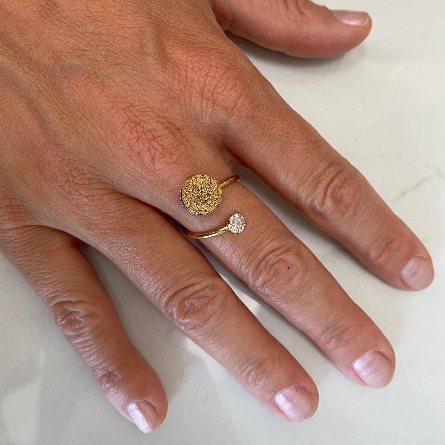 Astra Golden Grass Adjustable Ring