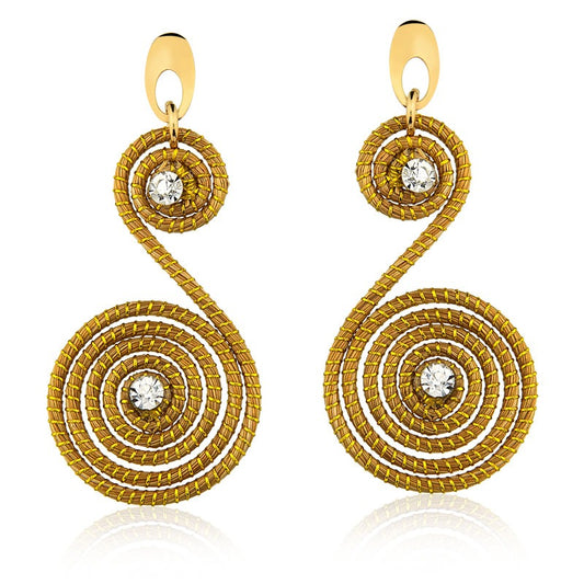 Snail II Golden Grass Earrings