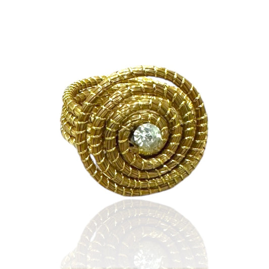 Sunlit Golden Grass Ring