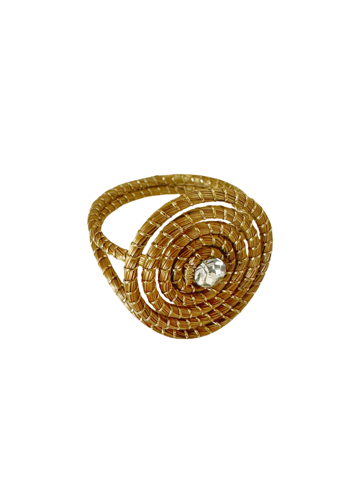 Swirl Golden Grass Ring