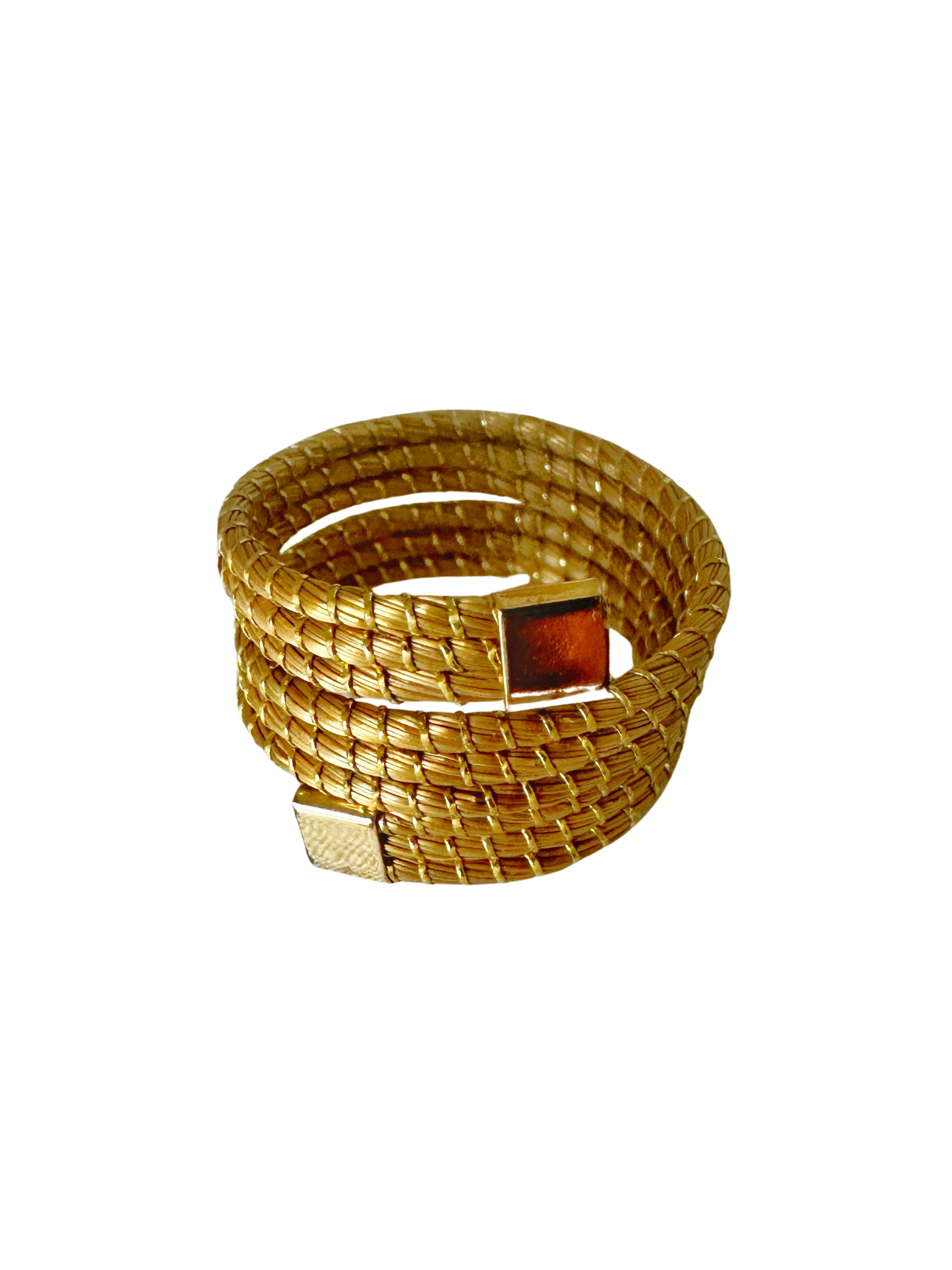 Aura Golden Grass Adjustable Ring