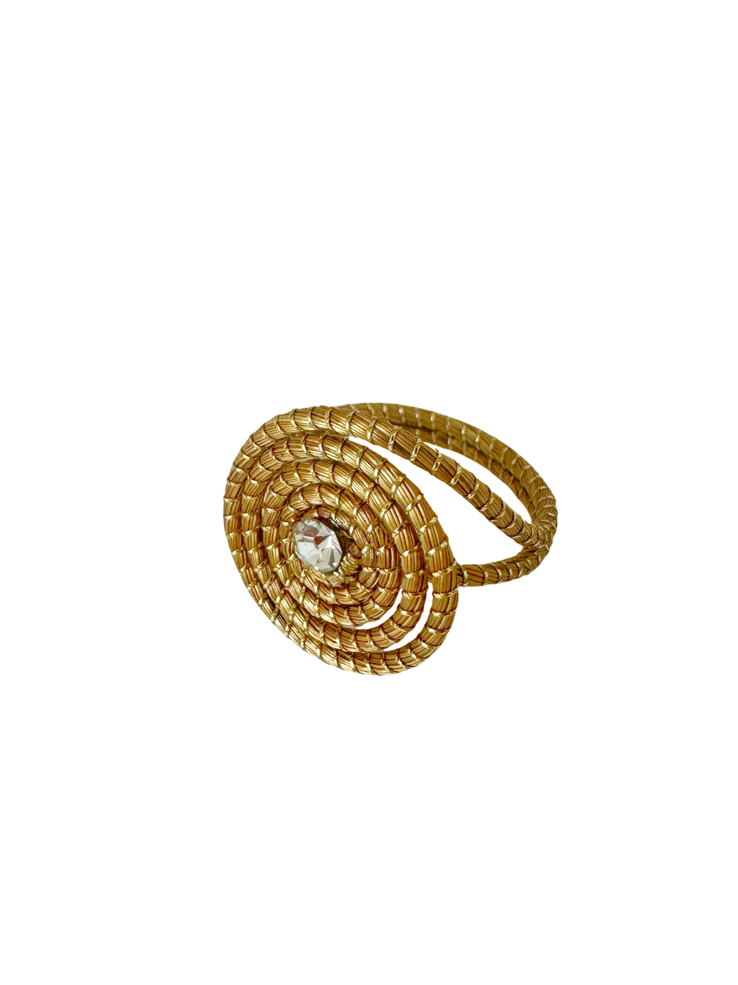 Swirl Golden Grass Ring