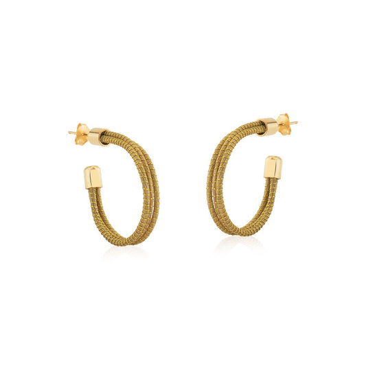 Halley Golden Grass Small Hoops